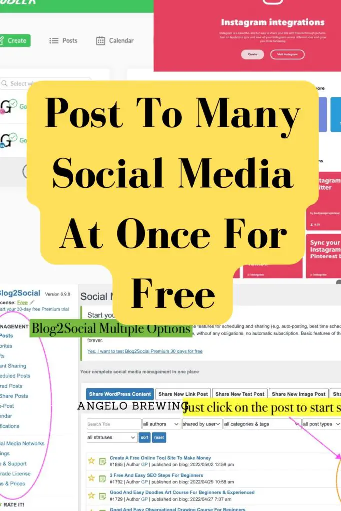 Post To Many Social Media At Once For Free