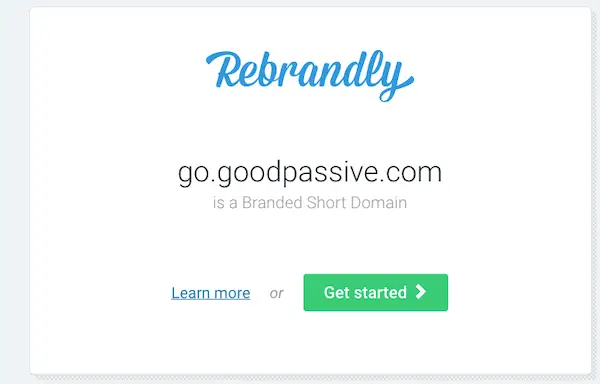 Test that URL e.g. go.goodpassive.com after some hours, typically less than 24 hours for DNS record to propagate.