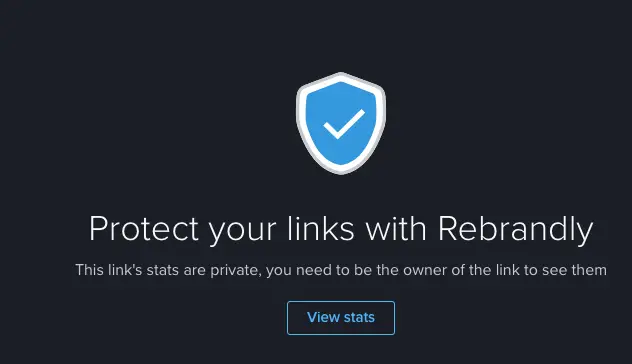 Stats protection for connected Rebrandly subdomains