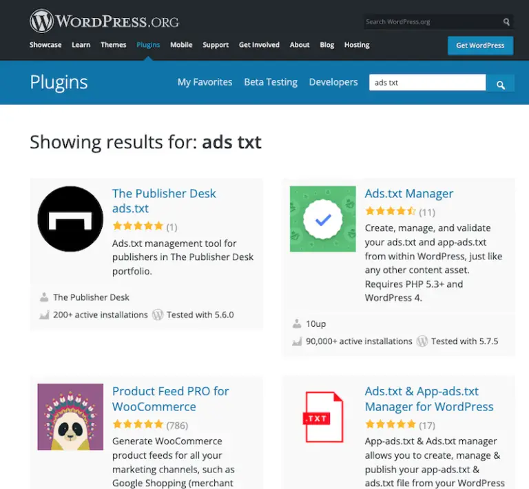 ads txt WordPress plugins