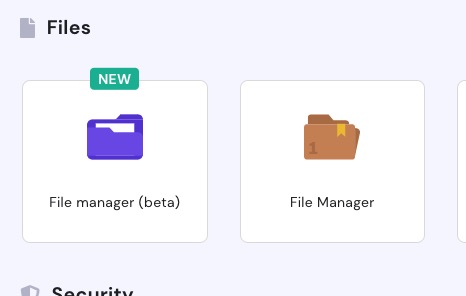 Hosting file manager