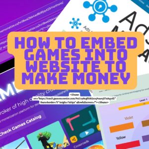 How To Embed Games Into Website To Make Money