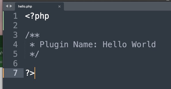 Modified Hello PHP file in enclosed PHP tags