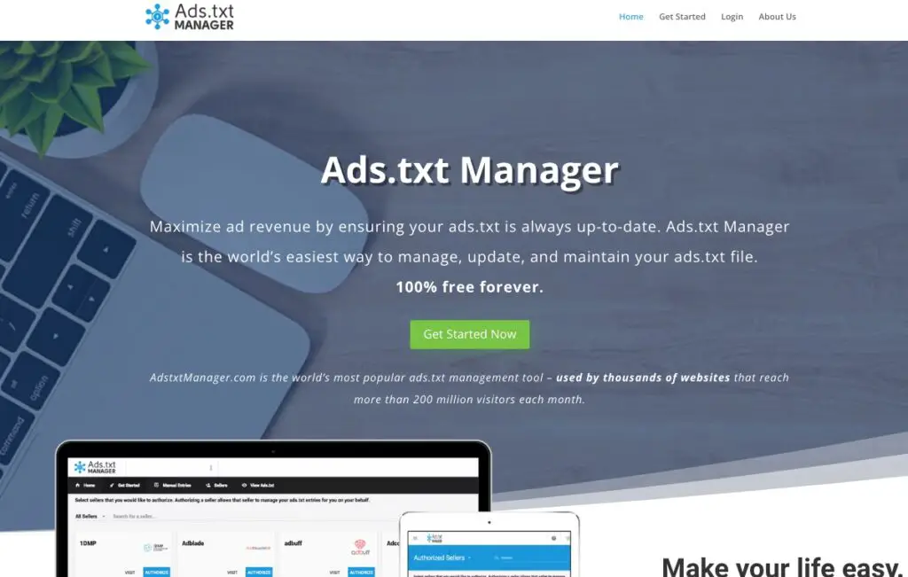 Sign up with Ads.txt manager