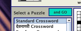 Select Standard Crossword and then click GO