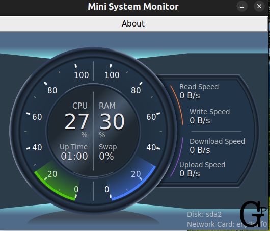 Mini System Monitor Ubuntu
